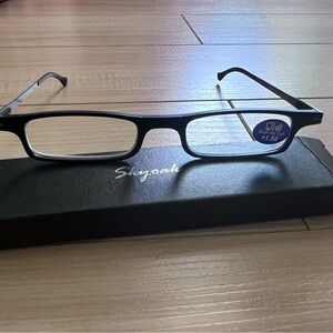 Skyoak Ultra Thin Lightweight Folding Reading Glasses +1.50 Black Brand New
